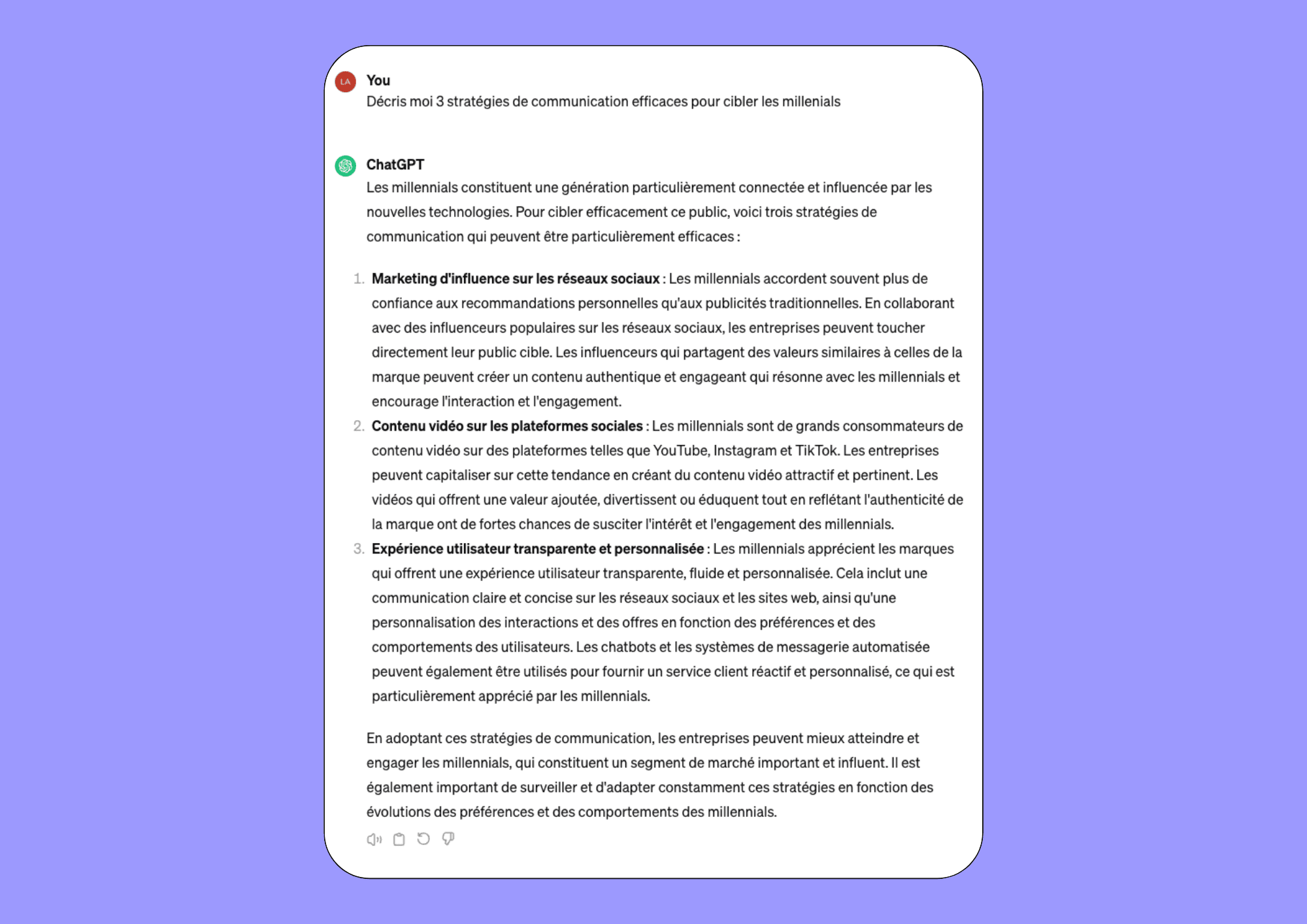 Exemple de prompt ChatGPT stratégie de communication